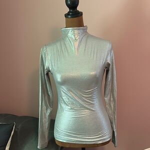 SKIMS Silver Long Sleeve Women's Top